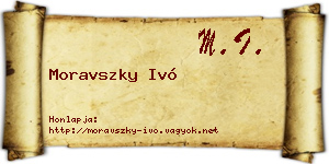 Moravszky Ivó névjegykártya